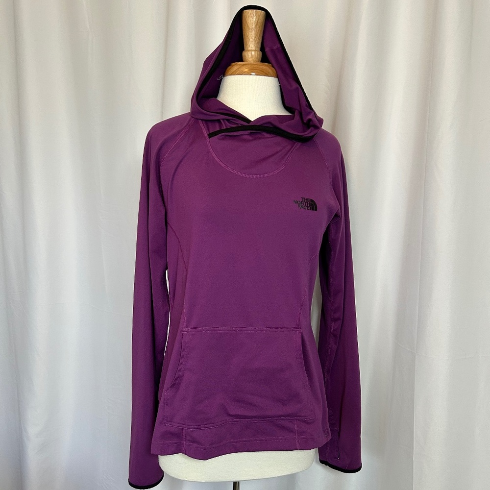 WOMEN'S PURPLE THE NORTH FACE HOODED PULLOVER - SIZE LARGE